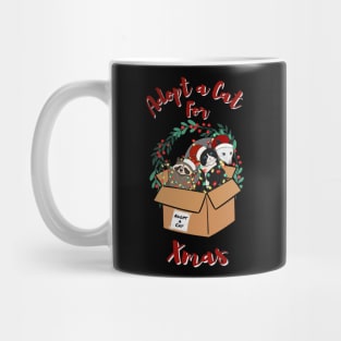 Adopt a Cat for Xmas Mug